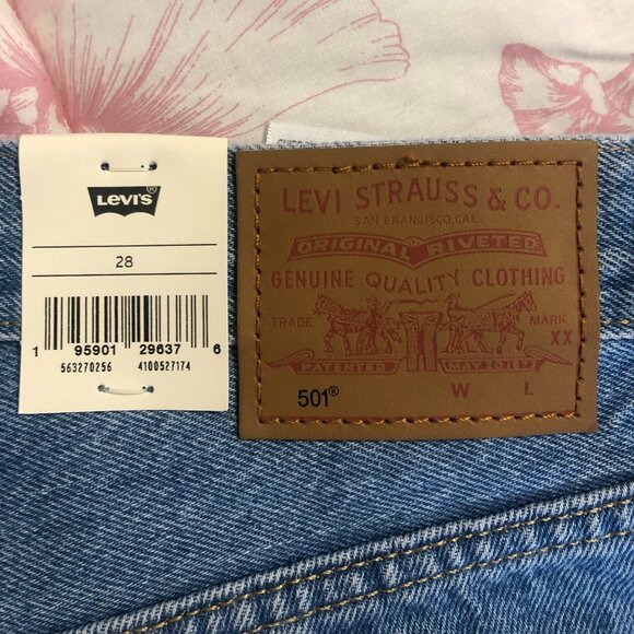 NWT Levi's Women's Shorts 501 Original Short Ojai Light Stone - Size 28 - Picture 5 of 5